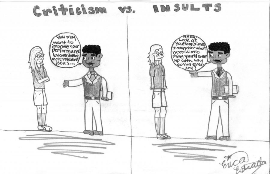 Know the difference between criticism and insults