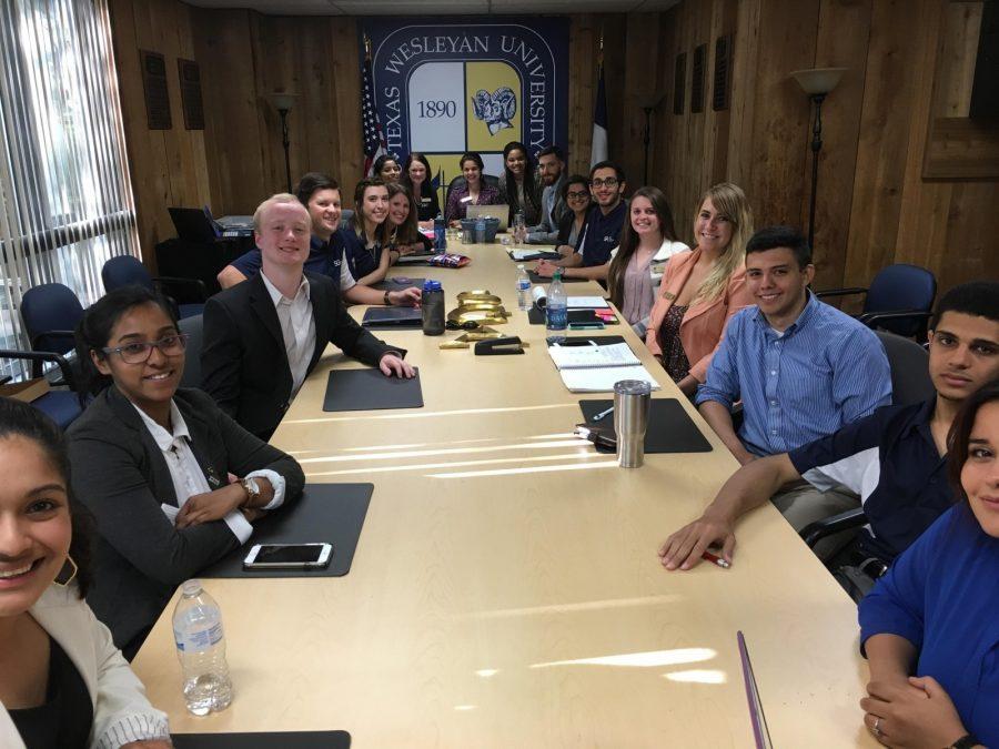 SGA members met around the table for the final time this semester on Monday.