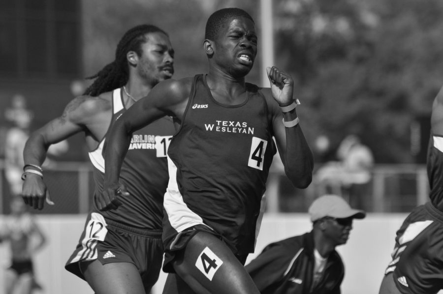 Oraine+Wint+of+the+Texas+Wesleyan+track+and+field+team+competes+at+a+recent+event+in+San+Marcos.+The+team+has+qualified+two+members+for+the+national+meet+that+takes+place+in+late+May.