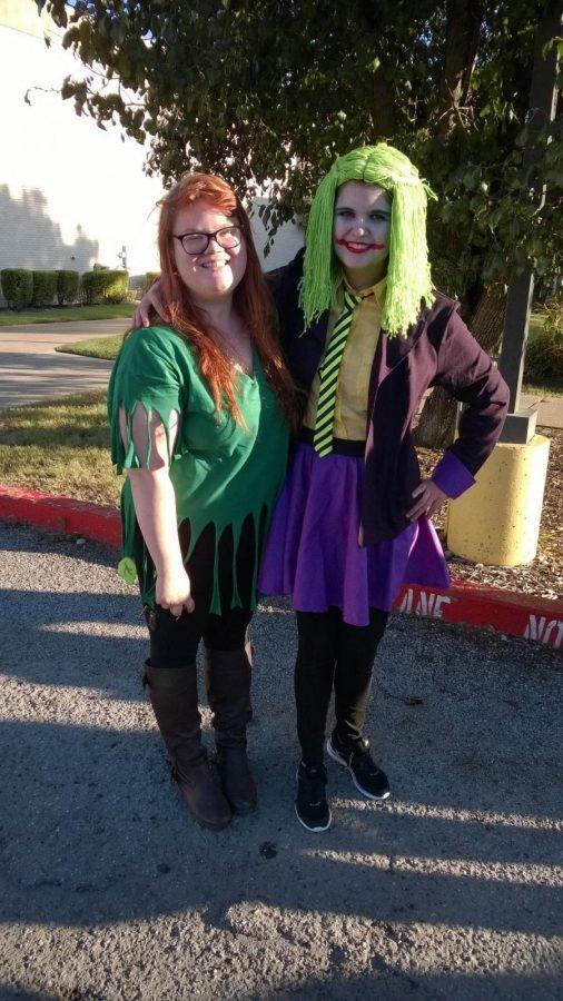 Shaydi Paramore (left) and friend Amanda Roach (dressed as the Joker) after returning from Dallas Fan Days on Sunday.
Photo by Eddy Lynton