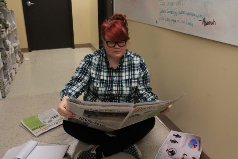 Editor-in-chief Shaydi Paramore works hard at preparing the weekly budget for an upcoming issue.