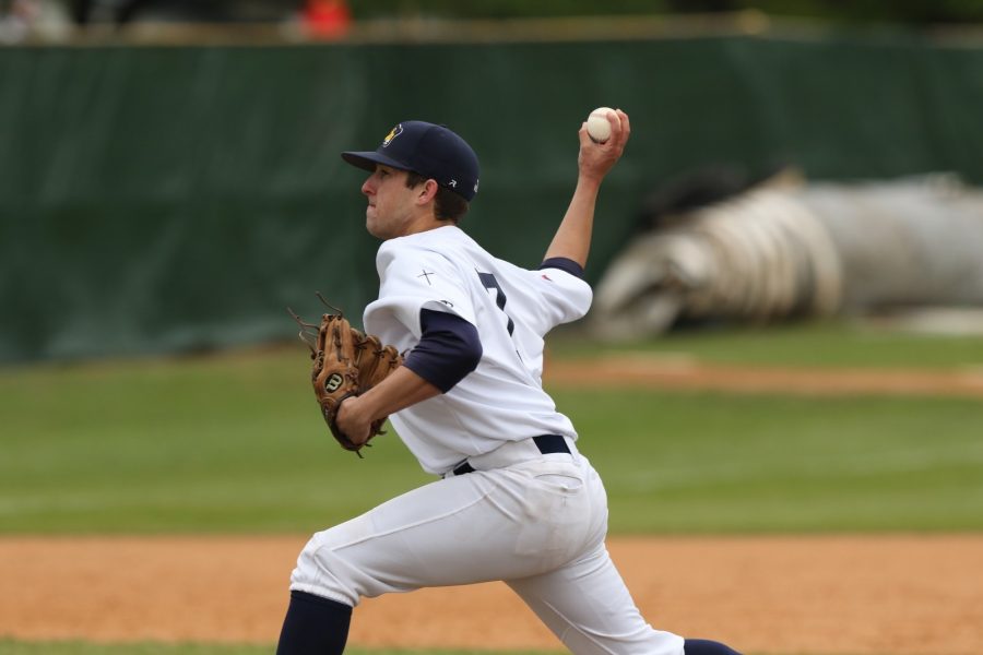 Sugg+pitches+against+Oklahoma+Panhandle+State+University+at+Sycamore+Park+on+April+7.+The+Rams+won+12-2%3B+he+struck+out+five.+Photo+by+Little+Joe.