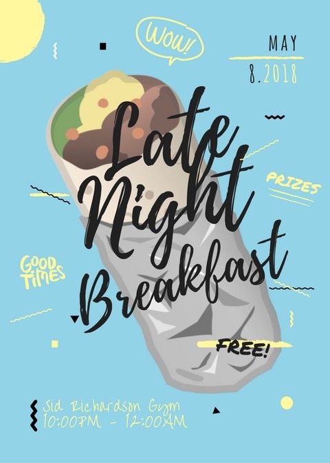 PAC to host late night breakfast on May 8 from 10 p.m. to 12 p.m.
Graphic contributed by Alanna James