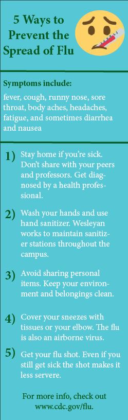 According to Anice Lewis-Hollins and the CDC, these are ways to prevent the flu from spreading.
Graphic by Hannah Onder