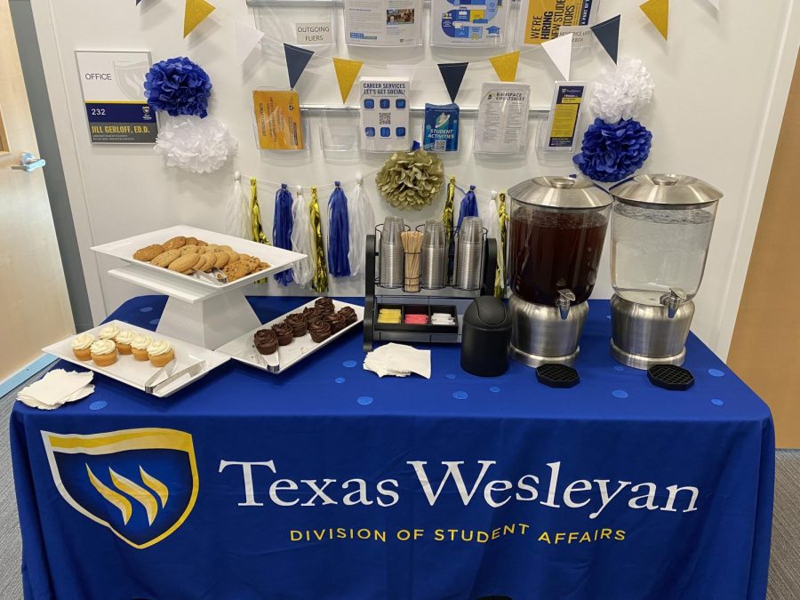 Cupcakes, cookies and beverages were served at the Division of Student Affairs celebration.