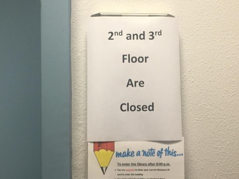 Librarys 2nd and 3rd Floor Closed