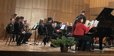 The orchestra, joined by Pitombeira’s wife, perform the second concerto of the evening.