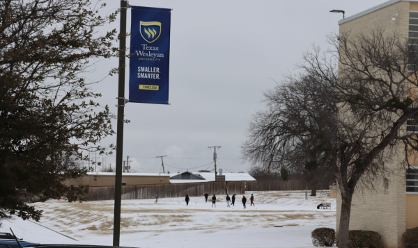 With roads closed, students on campus make the most of the weather.