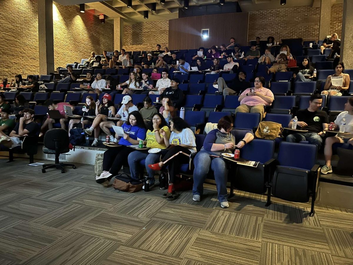 “If you have an auditorium full of students who are engaged, these people are more likely to vote in local politics or gubernatorial elections,” said senior history major and Sumner Scholar Cesar Espino, one of the event’s main organizers. “Last semester we saw political discourse be discussed on college campuses with the encampments all over the nation.”