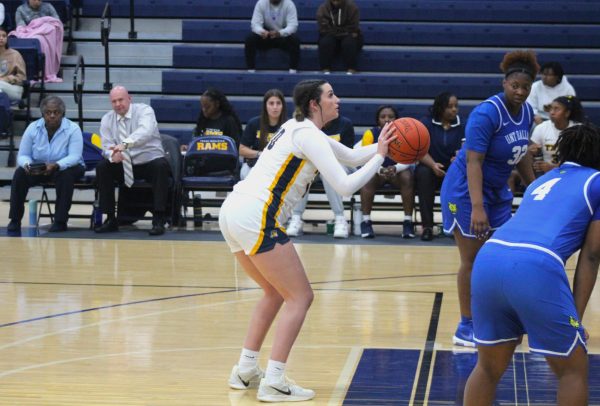 Forward Peyton Foster is fouled and shoots two free throws.