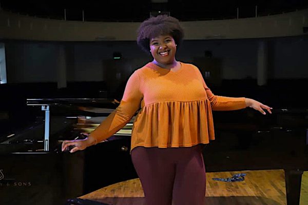 Elyssa Williams has been deeply involved in the Texas Wesleyan music department. Performing as a part of the Ram Band, choir, Mariachi Band and more. Photo courtesy of Elyssa Williams