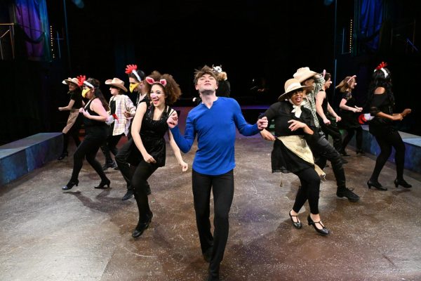 Pippin, played by Hunter Heart, leads a musical number in the second act of the musical. [Photo courtesy Kris Ikejiri]